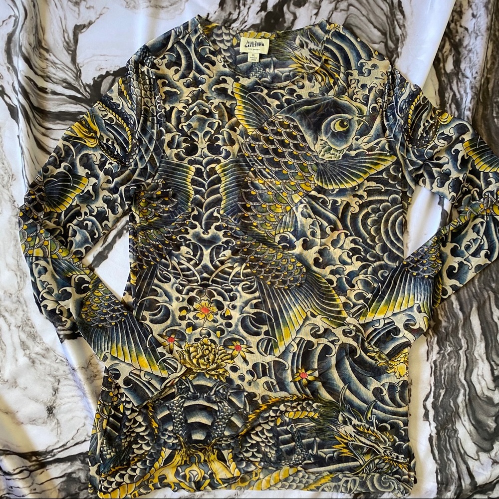 Jean Paul Gaultier x Target Mesh Tattoo Shirt